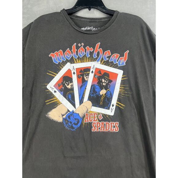 New Urban Outfitters Motörhead Ace Of Spades Tee Size Large Washed Black T Shirt - Picture 4 of 7